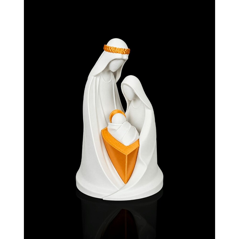 Holy Family Embrace Statue 3D Printed Nativity Mary Joseph Baby Jesus Christmas